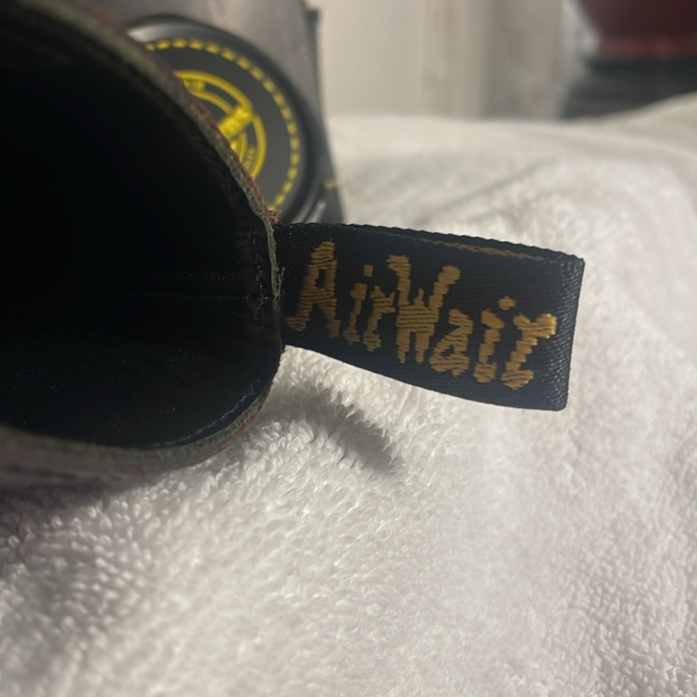 Dr. Martens Burgundy Leather Lace-Up Boots; extra chunky sole.  Shriver hi. NWOT - Picture 10 of 12